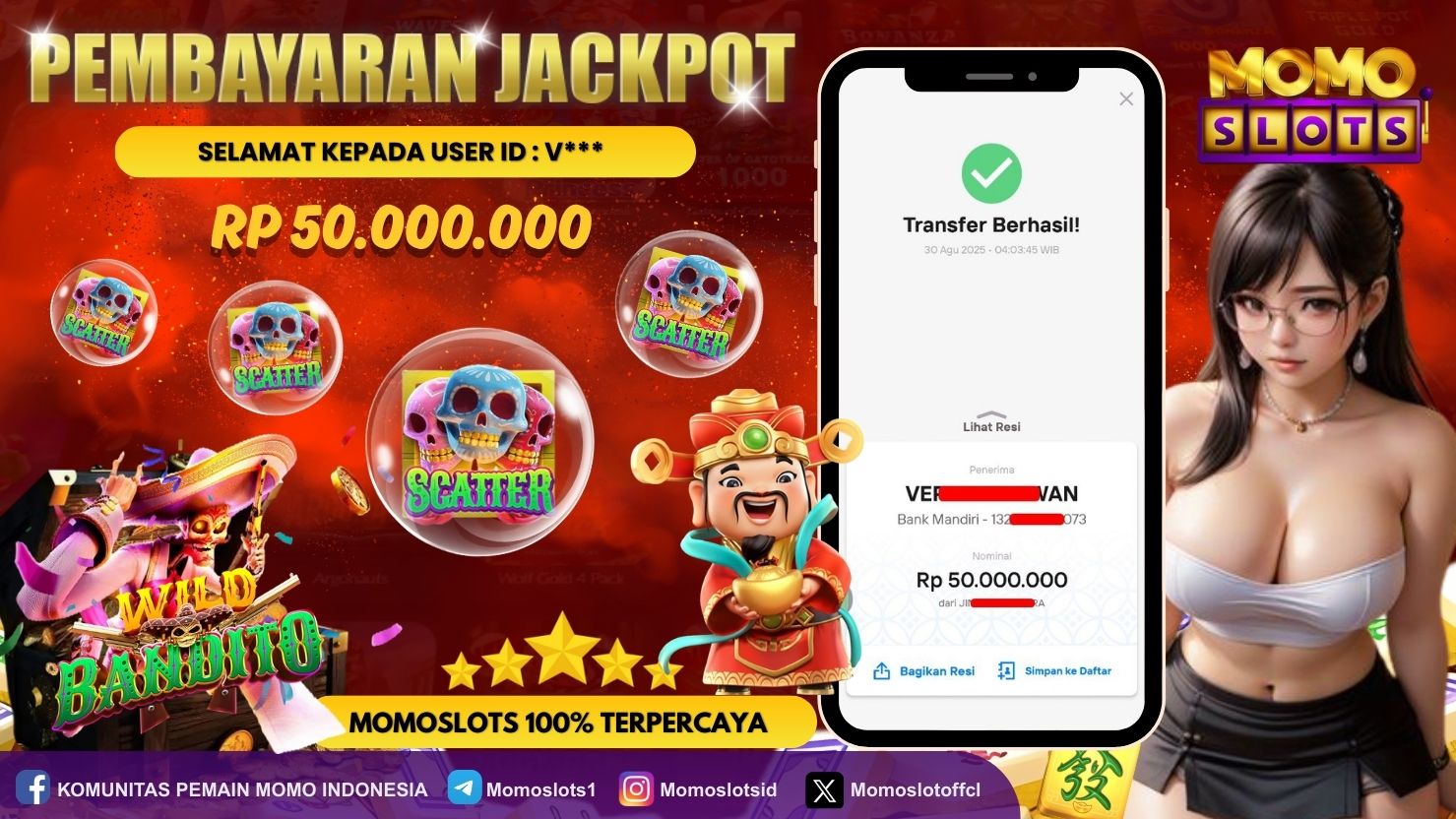 MOMOSLOTS JACKPOT SLOT WILD BANDITO